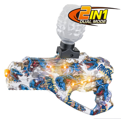 Elektronisk 2-i-1 Dino Gel blaster + Dart blaster fra 8 år