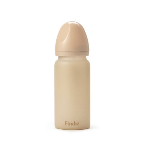 Elodie sutteflaske i glas i den dæmpede farve pure khaki