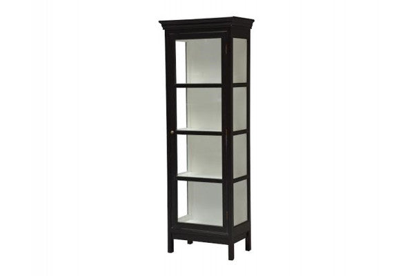 Endelave Vitrineskab - 165x57x36 cm Hvid