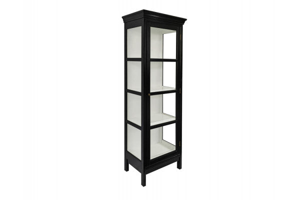 Se Endelave Vitrineskab - 165x57x36 cm Sort/Hvid ❤ Lav fragtpris og hurtig levering - Varenummer: Havemøbelland-DK3812v989 - Udsalg på INDEMØBLER - Vitrineskabe Få op til 63% i rabat - Over 1.798 brands samlet på udsalg