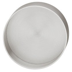 Rundt skrueløst skålegreb i mat børstet rustfrit stål fra Haefele