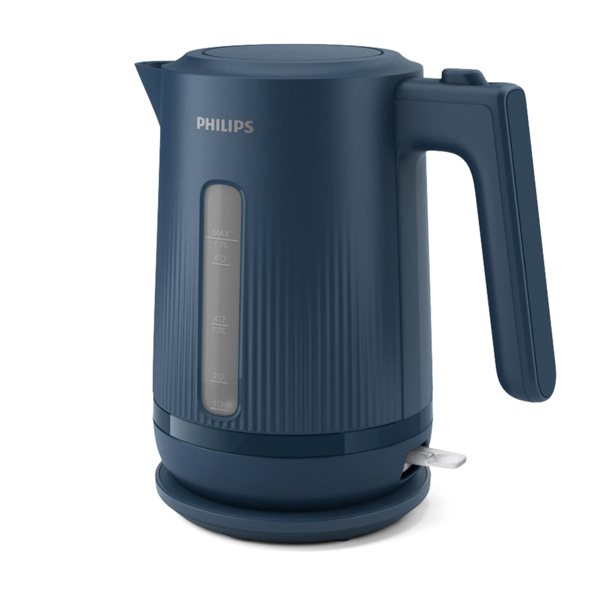 Dybblå Philips HD9411/70 elkedel fra 3000 Series på et køkkenbord