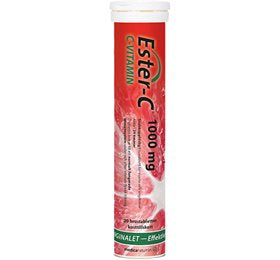 Rør med Ester-C vitamin 1000 mg brusetabletter