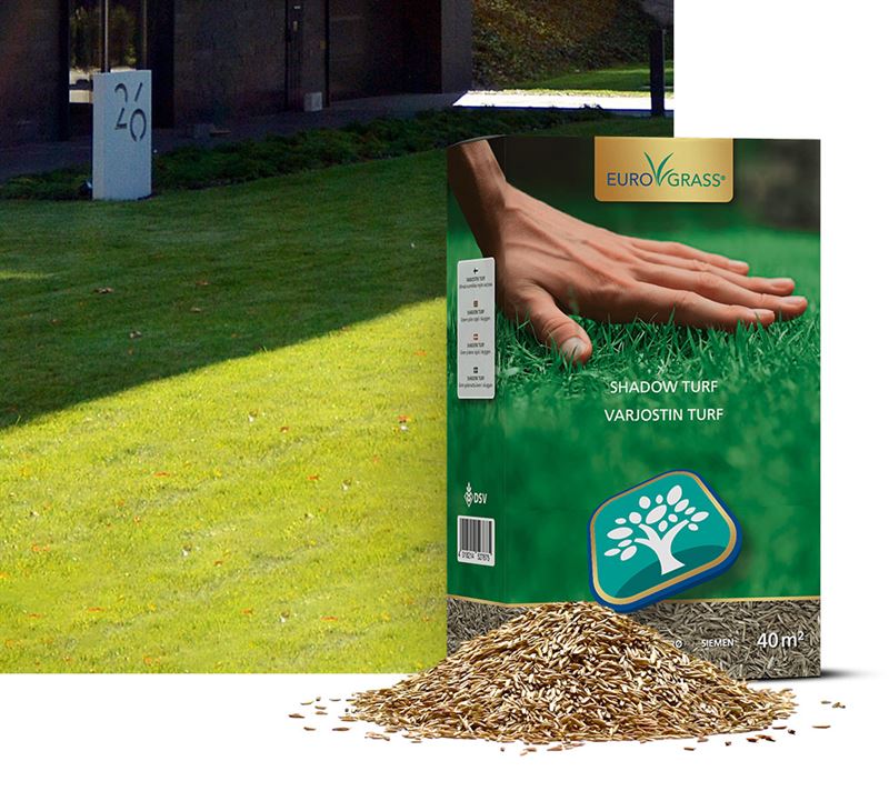 Pose med EG Shadow Turf græsfrø, 1 kg, til skyggefulde områder