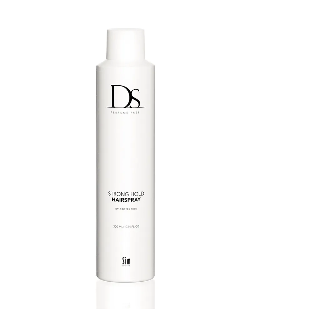 DS Perfume Free Strong Hold Hairspray, parfumefri hårlak i 300 ml flaske