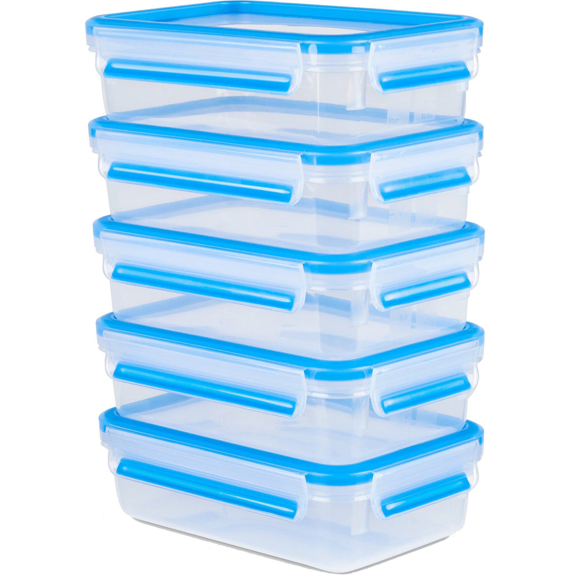 Sæt med fem Tefal MasterSeal FRESH Mealprep madkasser à 0,8 liter