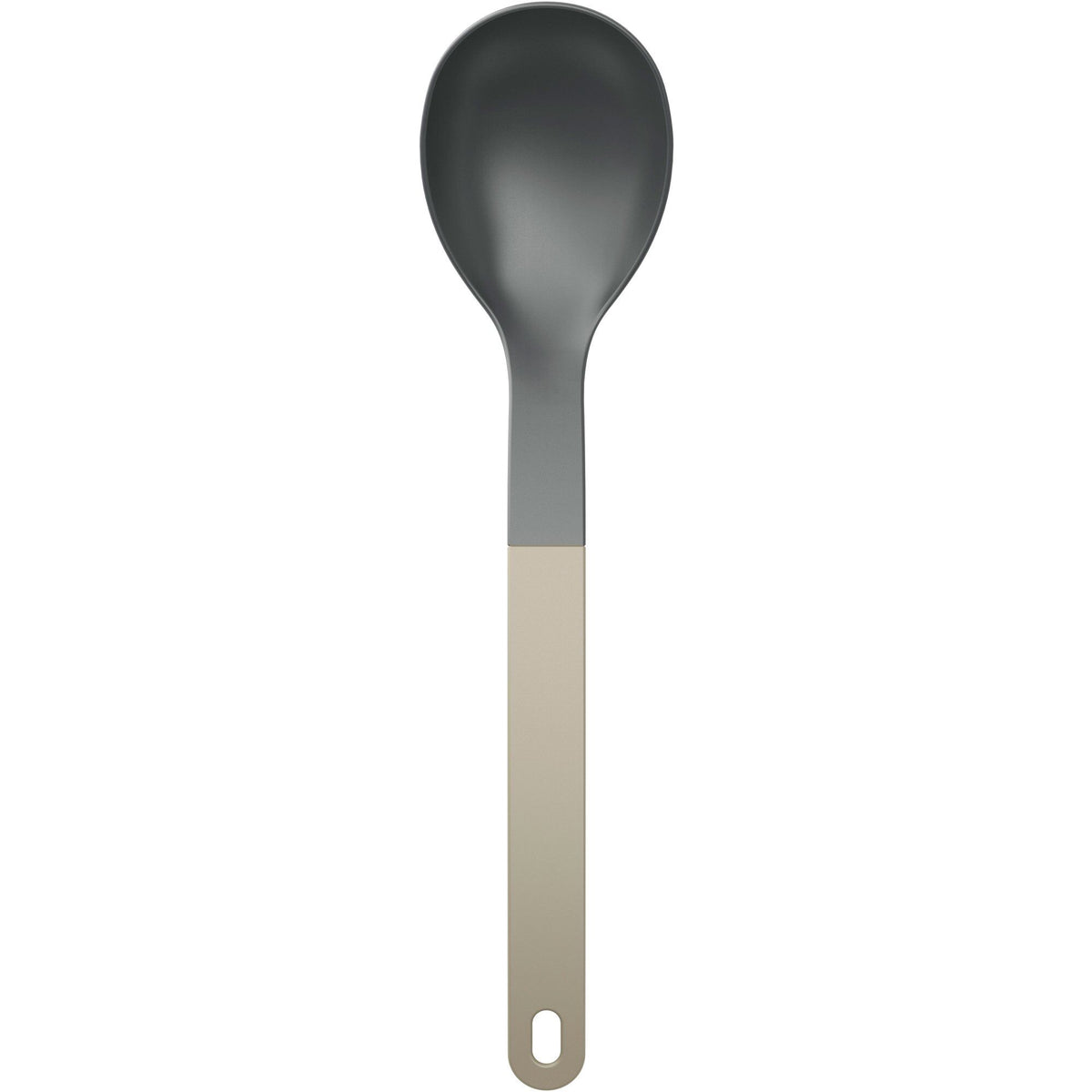 Rosti Optima serveringsske i nylon, 29 cm, med skaft i farven humus
