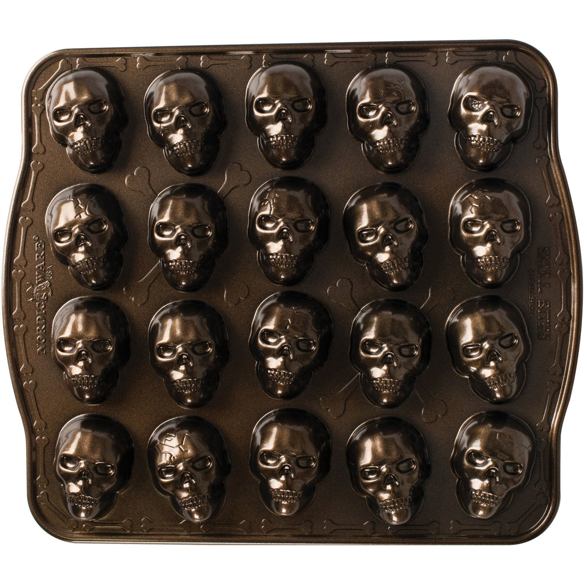 Nordic Ware Skull Bites bageform til små kager som dødningehoveder