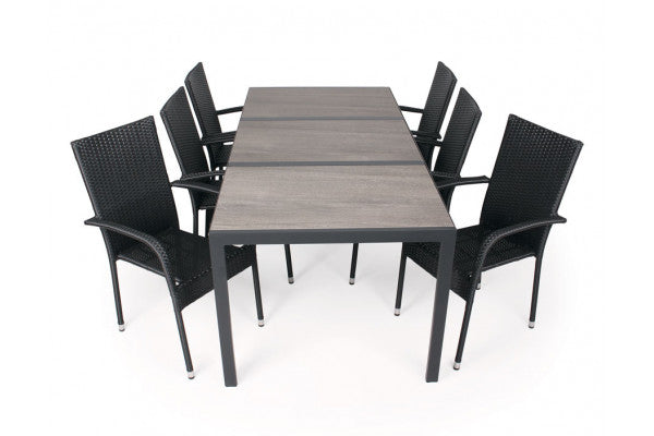 Se Fanø Geneve Keramik Havemøbelsæt - 90x195 cm - Sort/grå ❤ Billig fragt • Hurtig levering - Varenummer: Havemøbelland-DK2219 og barcode / Ean: 5709386485412 på lager - Udsalg på HAVEMØBELSÆT - Vedligeholdelsesfrie havemøbelsæt Op til 61% rabat - Mere end 1.329 populære mærker på udsalg