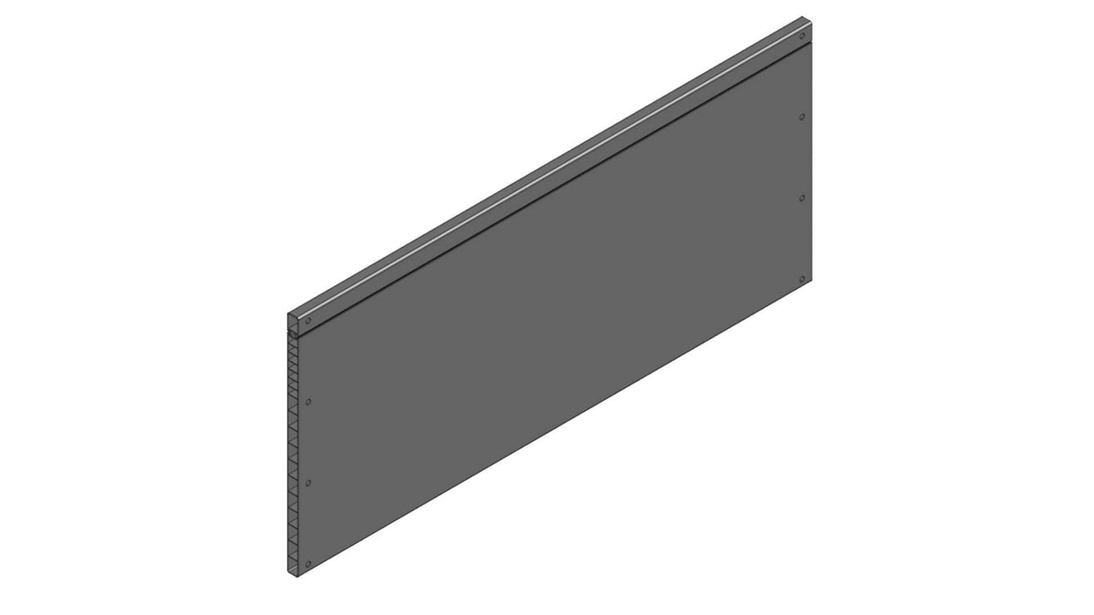 GrowCamp planke i UV-beskyttet PVC, 500 x 25 x 1140 mm, til højbed med 50 cm ramme