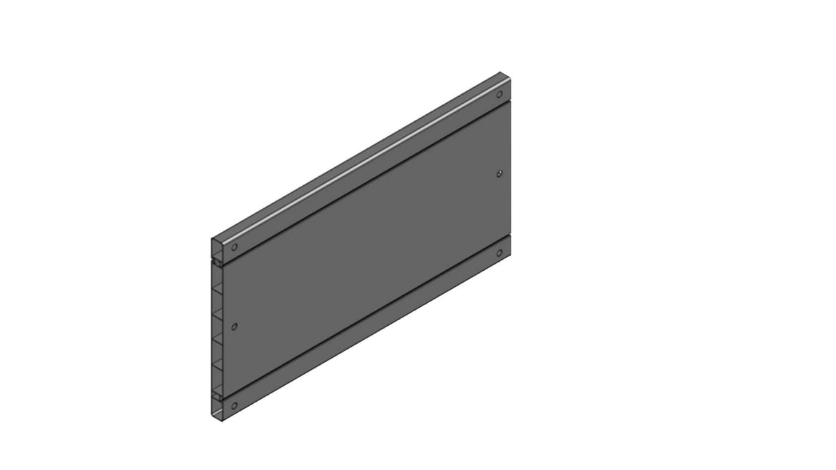Kort GrowCamp planke i UV-beskyttet PVC, 300 x 25 x 557 mm, til højbed med 30 cm ramme