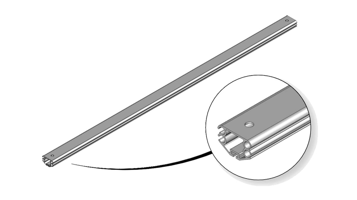GrowCamp topprofil 32 mm med 4 spor, længde 1140 mm, reservedel til overbygning