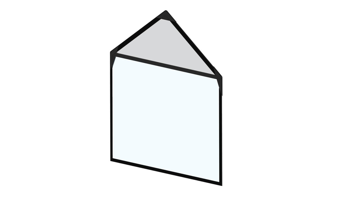 GrowCamp endegavl i plastfolie med trekantet ventilationsåbning