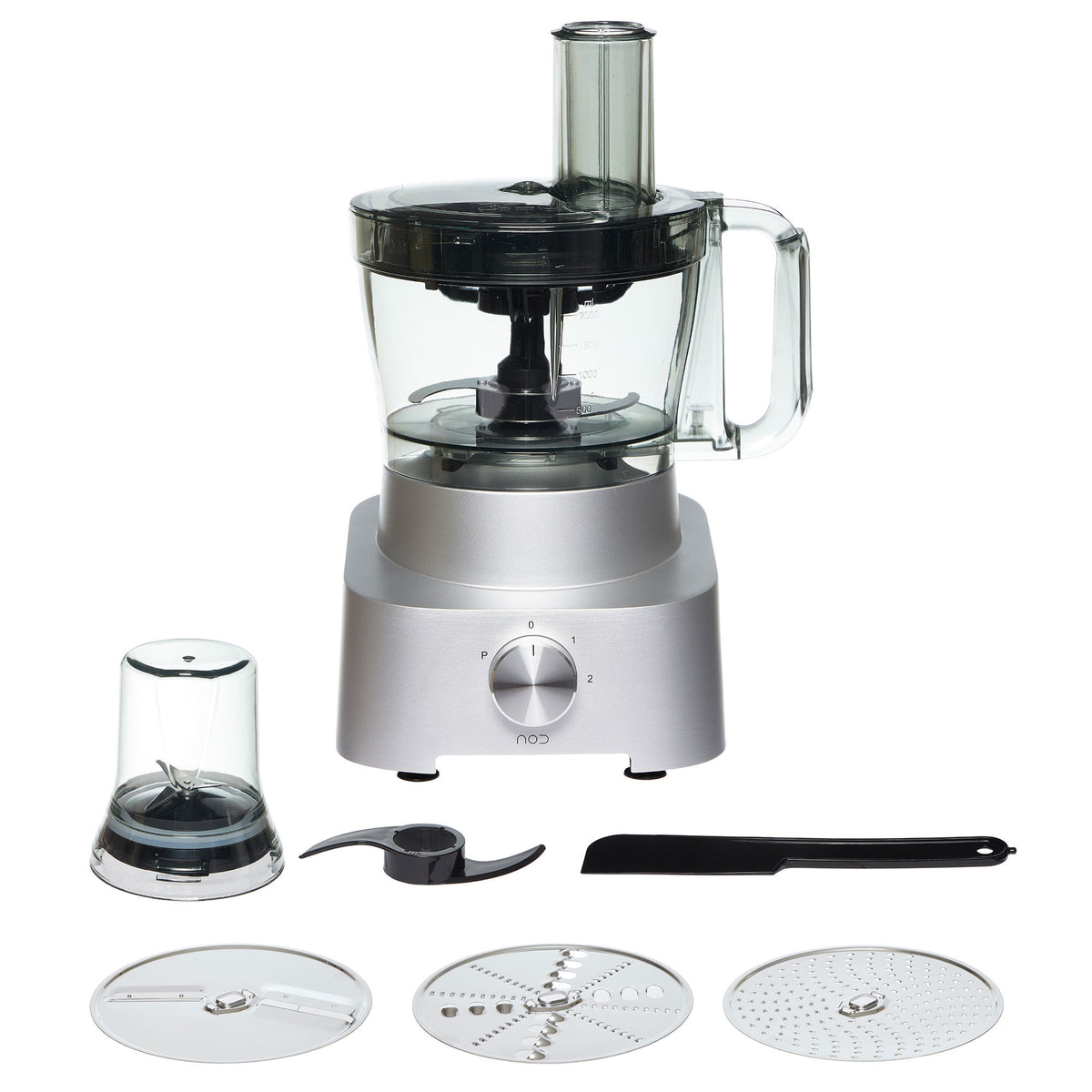 NOD foodprocessor med hus i børstet støbt aluminium og 3,5 liters skål
