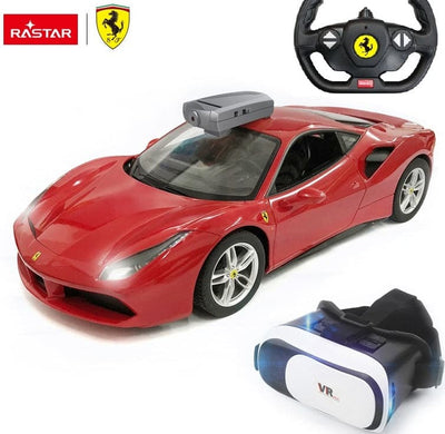Se Ferrari 488 GTB Fjernstyret Bil m/VR briller + Kamera 1:14 ✔ Kæmpe udvalg i Rastar ✔ Meget billig fragt og hurtig levering: 1 - 2 hverdage - Varenummer: MMA-20879800 og barcode / Ean: '6930751316133 på lager - Udsalg på Fjernstyret Biler, Større Spar op til 52% - Over 1354 kendte mærker på udsalg