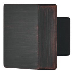 Firkantet knopgreb 30 x 30 mm i børstet olieret bronzefarvet zinklegering fra Häfele