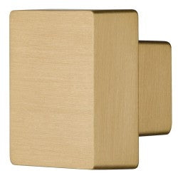 Firkantet knopgreb 30 x 30 mm i børstet formessinget antik zinklegering fra Häfele