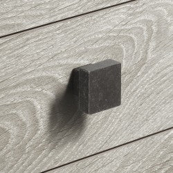 Firkantet knopgreb 30 x 30 mm i fortinnet antik zinklegering fra Häfele