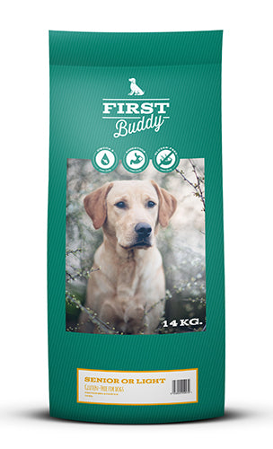 First Buddy Senior & Light hundefoder med and og kanin, 14 kg