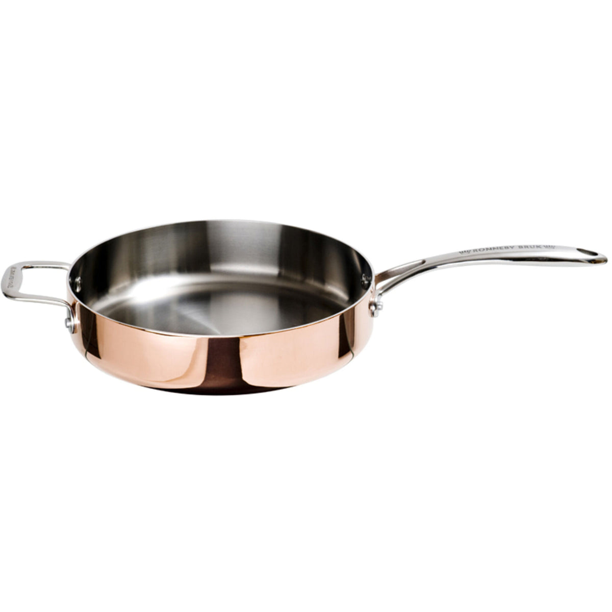 Ronneby Bruk Maestro kobber sautérpande på 26 cm med håndtag i rustfrit stål