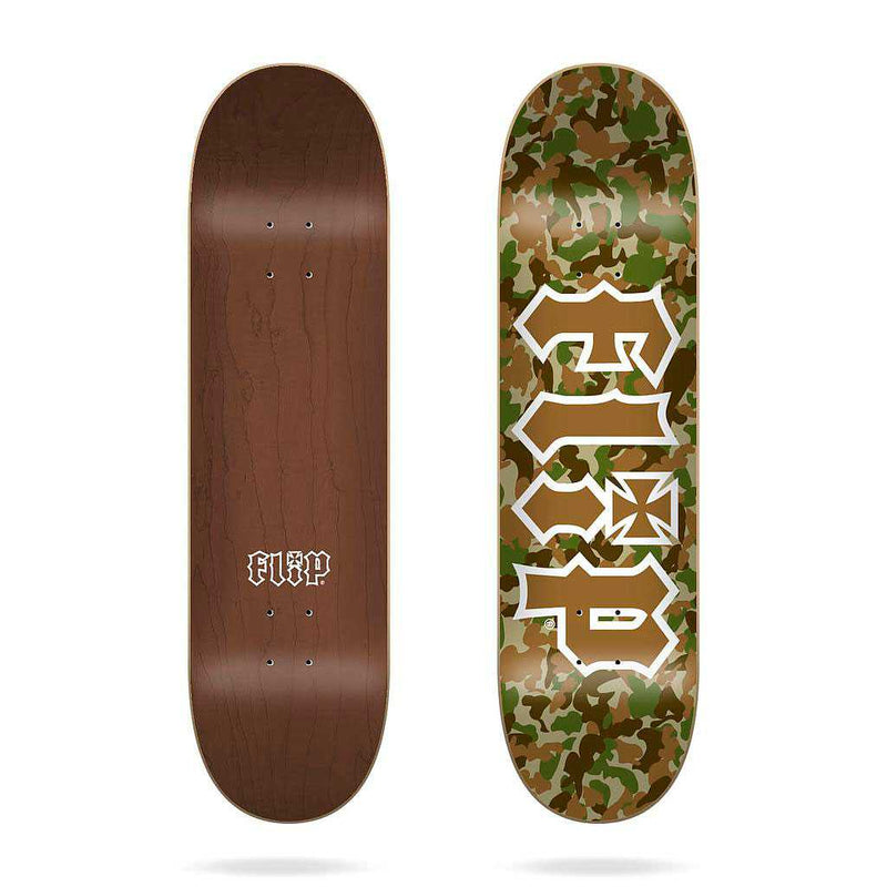 Se Flip Skateboard Deck Team Combat Brown 8.0 x 31.5 8" ✔ Kæmpe udvalg i  Flip ✔ Hurtig levering: 1 - 2 Hverdage samt billig fragt - Varenummer: JUCO-FLDE0021A006 og barcode / Ean: &