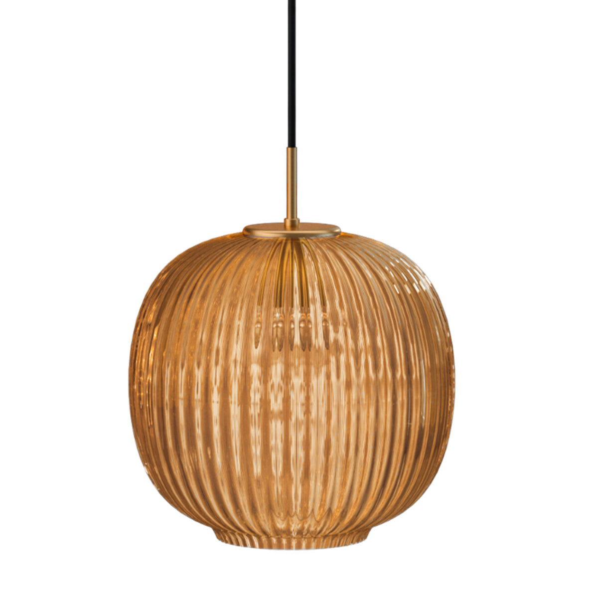 Edgeform Vibra loftlampe i amber, 26 cm, designet af Rune Krøjgaard