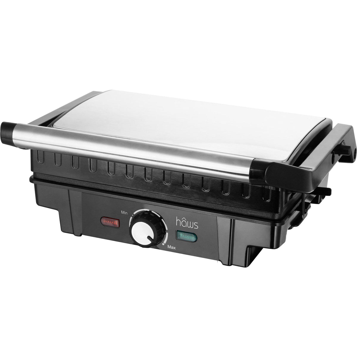 Hâws Falster bord- og paninigrill i sort og rustfrit stål