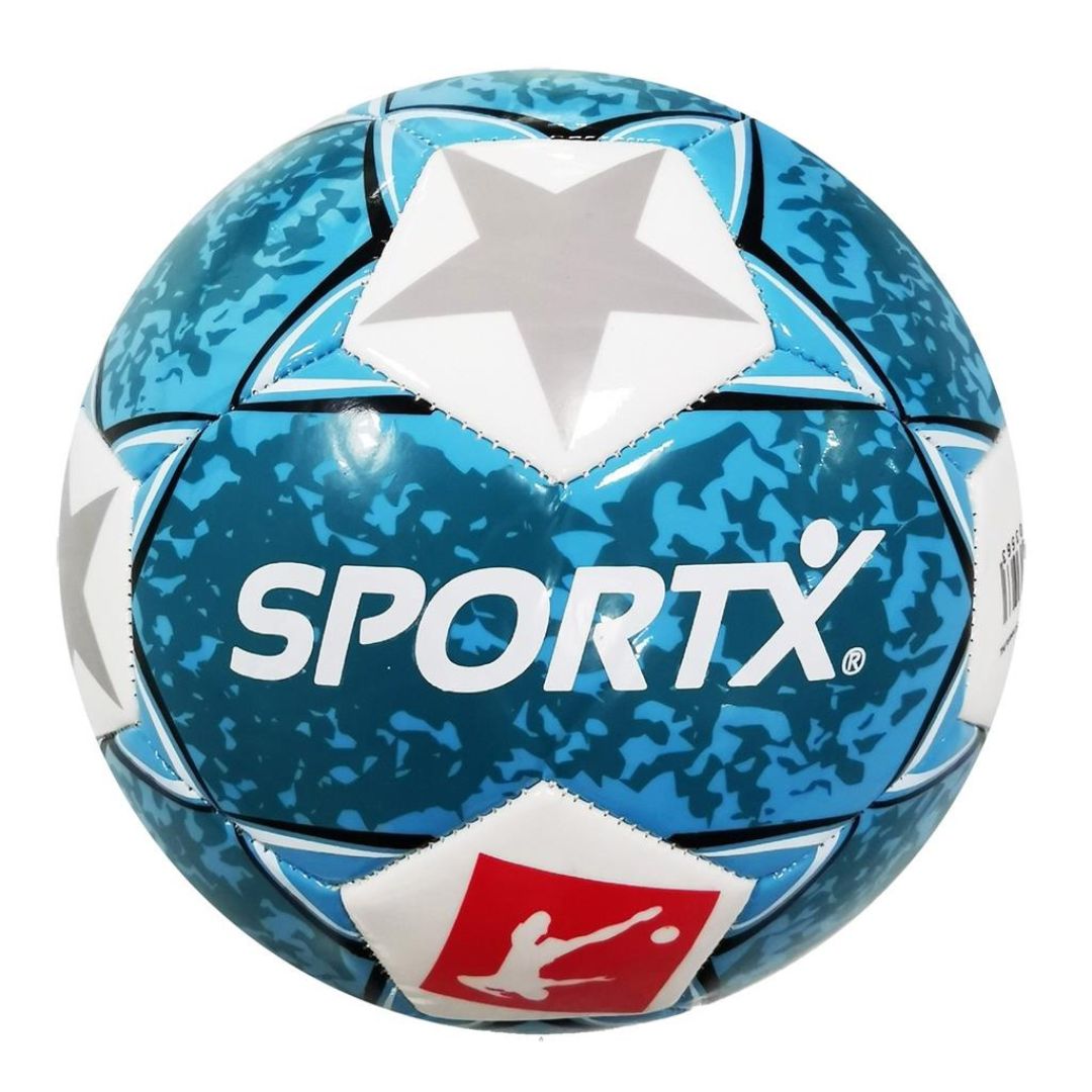 Slidstærk fodbold Superior i blå med stjerner, størrelse 5, fra Sportx