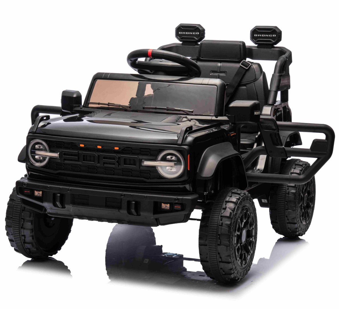Se Ford Bronco Raptor elbil til børn 12v Sort m/Lædersæde, 2.4G ✔ Kæmpe udvalg i Megaleg - Køb online på udsalg og tilbud lige nu ✔ Billig fragt og hurtig levering - Varenummer: MMAction-28353 og 5712548283535 på lager - Udsalg på Elbiler til Børn 10-12V (2 x motor) Få op til 63% i rabat - Find over 1.798 mærker på udsalg