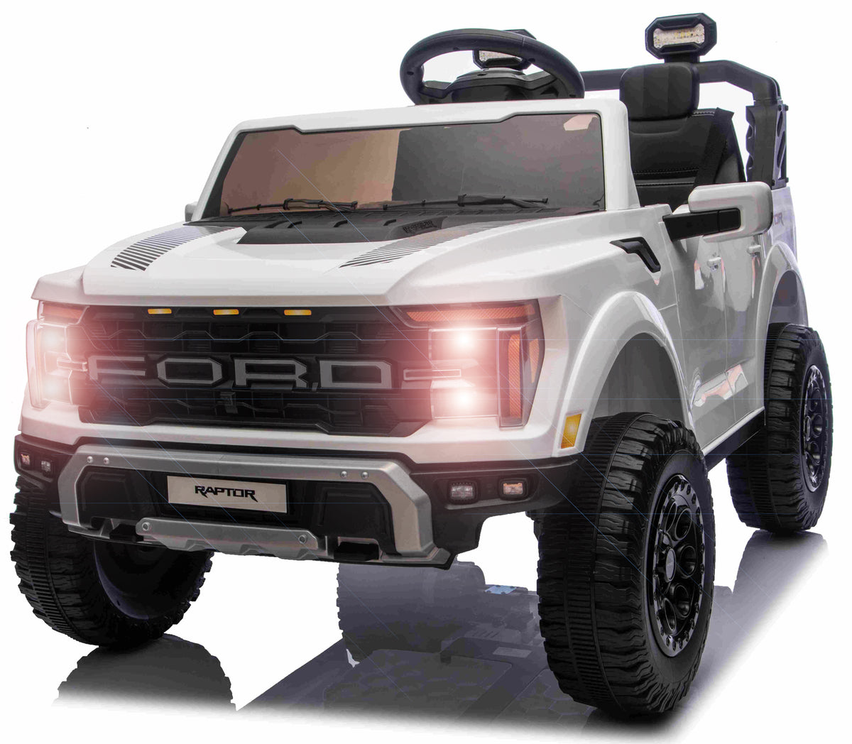 Se Ford Ranger Raptor Elbil Til børn 21,6V m/Lædersæde, 2.4G RC Hvid ✔ Kæmpe udvalg i Megaleg - Køb online på udsalg og tilbud lige nu ✔ Billig fragt • Hurtig levering - Varenummer: MMAction-28358 og 5712548283580 på lager - Udsalg på Elbiler til Børn 21-24V Spar helt op til 73% - Stort udsalg på over 739 mærker