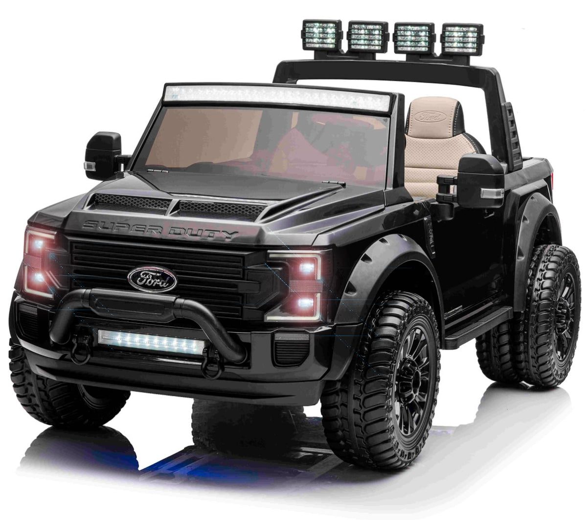 Se Ford Super Duty Truck m/Lithium + 4xMotor + Gummihjul + Blødt skumsæde Sort ✔ Kæmpe udvalg i Megaleg - Køb online på udsalg og tilbud lige nu ✔ Billig fragt • Hurtig levering - Varenummer: MMAction-28451 og 5712548284518 på lager - Udsalg på Elbiler til Børn 21-24V Op til 57% rabat - Find tilbud fra over 2.739 mærker