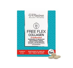 Se Mezina Free Flex Collagen 90 tab. ✔ Kæmpe udvalg i Mezina - Køb online på udsalg og tilbud lige nu ✔ Super billig fragt og lynhurtig levering - Varenummer: Helsegrossisten-29770 og 5709731024389 på lager - Udsalg på Sundhed > Led og knogler > Få op til 63% i rabat - Find over 1.798 mærker på udsalg