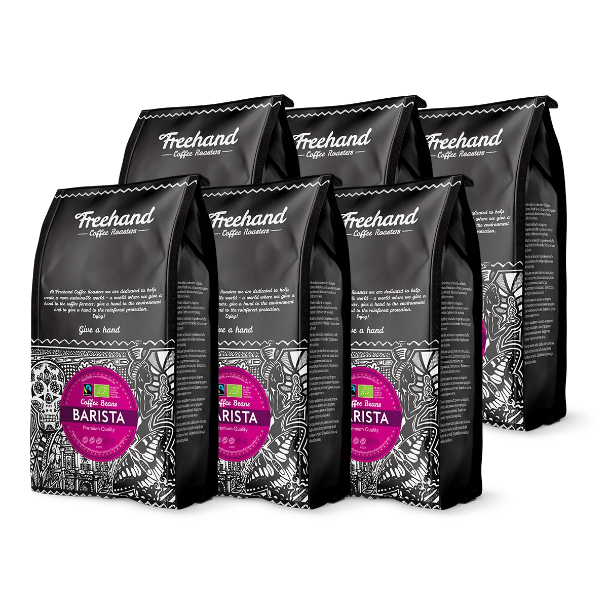 Freehand Barista mørkristede kaffebønner til espresso, 6 kg