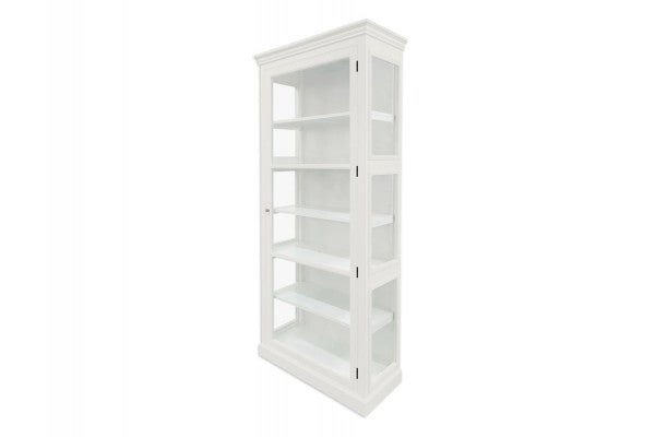 Fur Vitrineskab - 212x84x44 cm Hvid