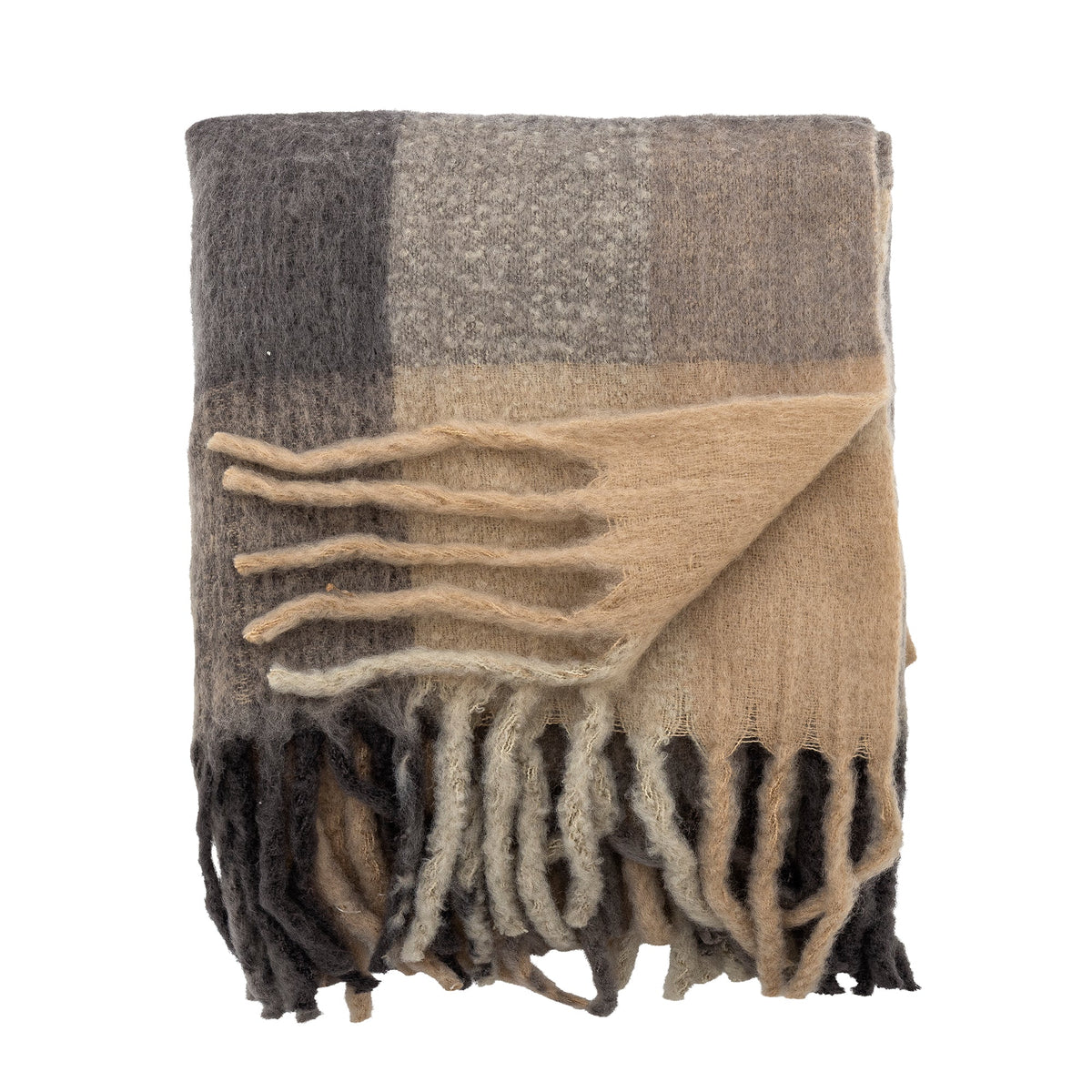 Hamisha plaid i beige, grå og brune nuancer fra Creative Collection