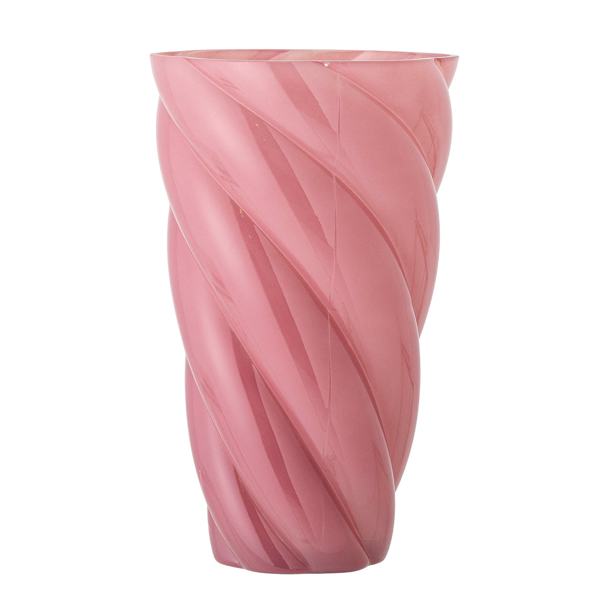 Rosa Callo vase i mundblæst glas fra Bloomingville