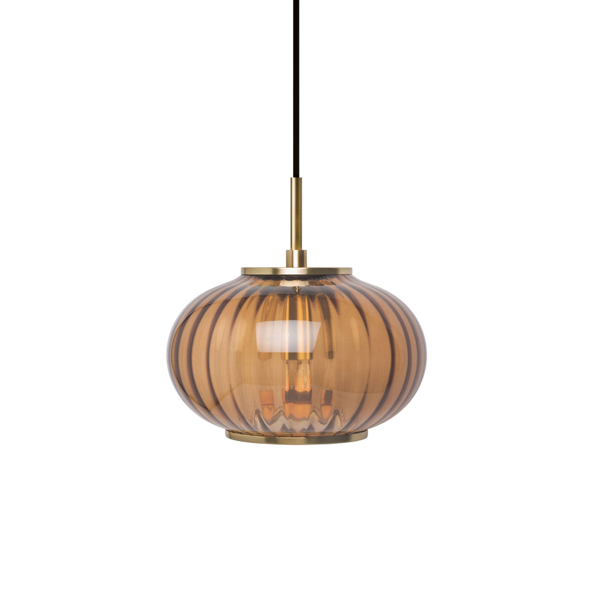 Edgeform Urc pendellampe i ravfarvet, diameter 19 cm