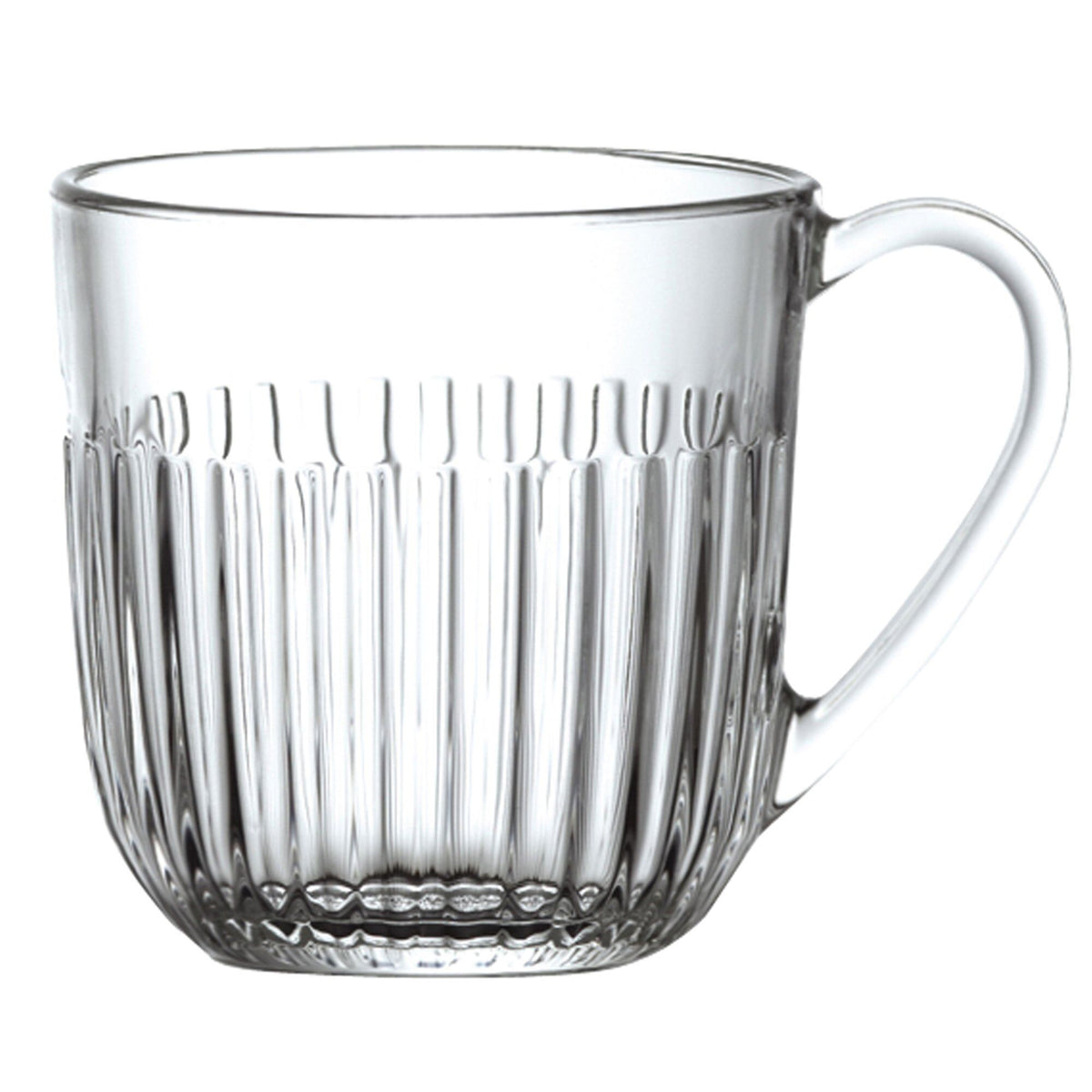 Sæt med seks La Rochère Ouessant glas med øre og riflet overflade
