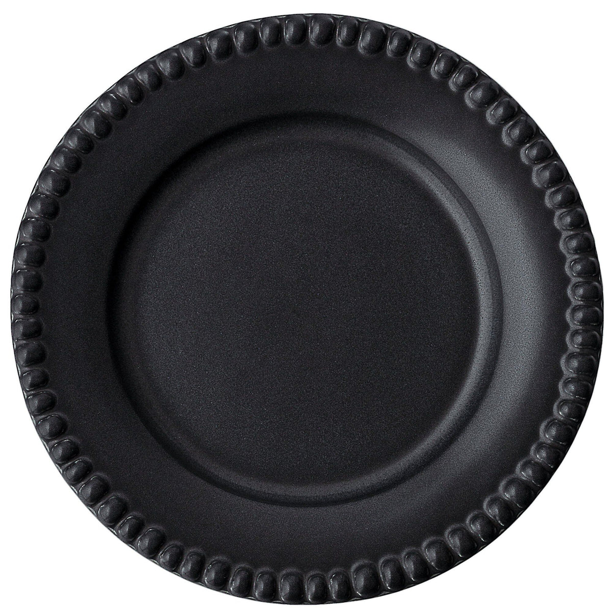To sorte Daria tallerkener på 22 cm i farven ink black fra Potteryjo