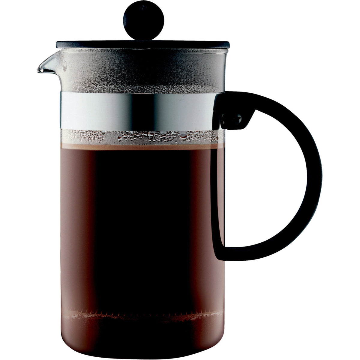 Bodum Bistro Nouveau stempelkande i glas med hank, sort, 1,0 liter