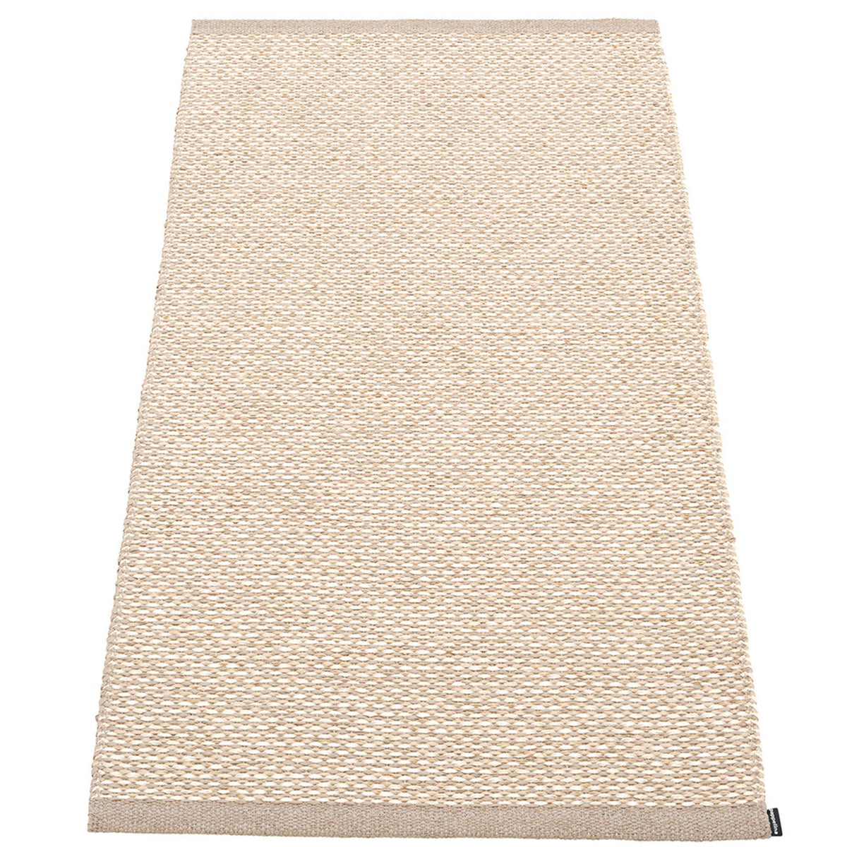 Pappelina Effi gulvtæppe i vævet plast, 60 x 125 cm i farven mud