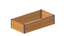 GrowCamp højbed i sibirisk lærk med GrowWater, mål 30 x 120 x 62 cm