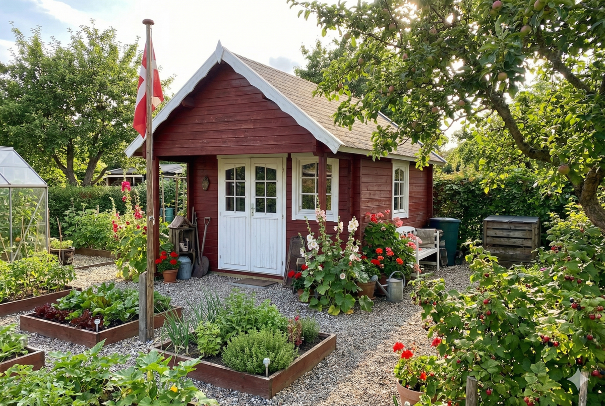 Havehus Birgitte med hems, 9,2 m² plus 4,7 m², fra Sølund Huse
