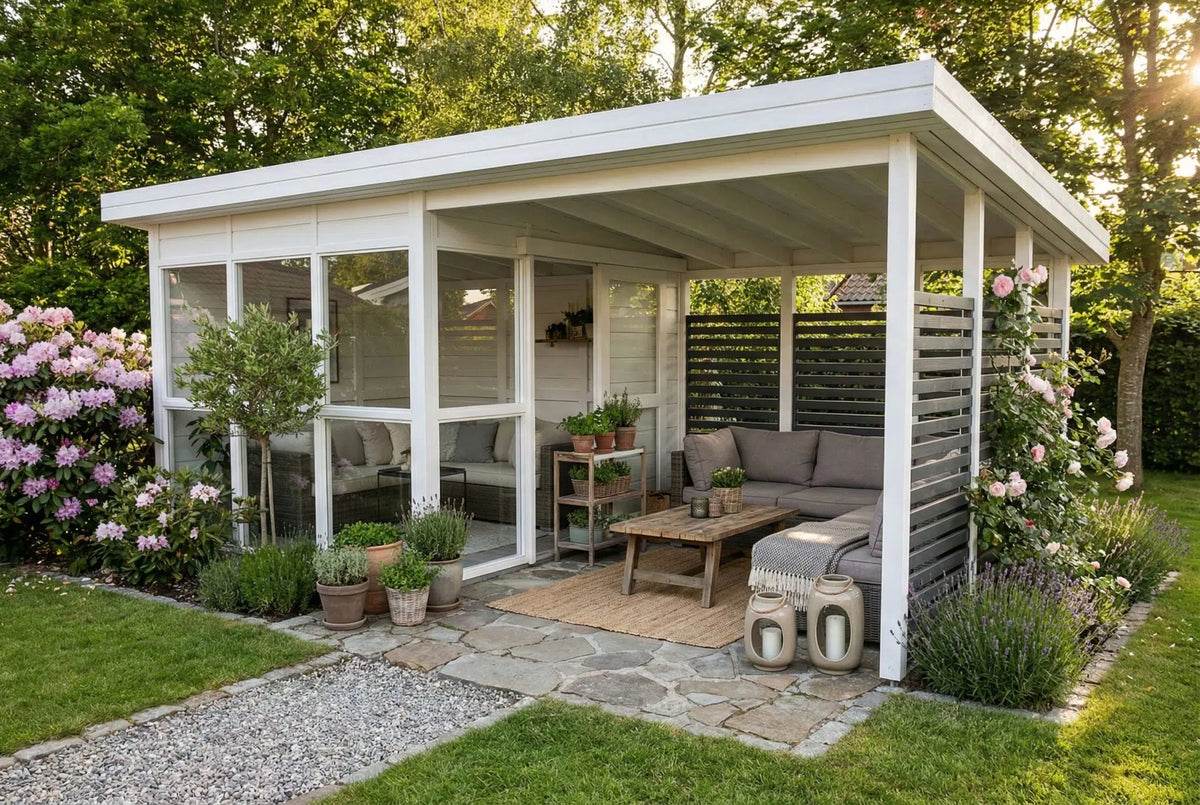 Anneks Amalie på 16 m² med overdækket terrasse