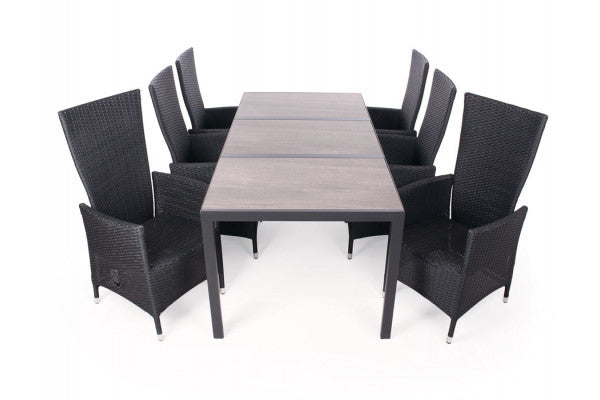 Se Fanø Paris Keramik Havemøbelsæt - 90x195 cm - Sort/grå ❤ Billig fragt og hurtig levering - Varenummer: Havemøbelland-DK2222 og barcode / Ean: 5709386485412 på lager - Udsalg på HAVEMØBELSÆT - Vedligeholdelsesfrie havemøbelsæt Store besparelser – op til 77% - Shop over 2.281 kendte brands på udsalg