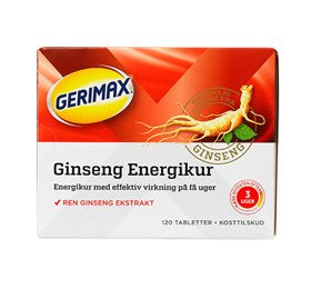 Se Orkla Gerimax Ginseng Energikur 120 tab. ✔ Kæmpe udvalg i Orkla Care A/S - Køb online på udsalg og tilbud lige nu ✔ Lav fragtpris og hurtig levering - Varenummer: Helsegrossisten-19657 og 5702071381846 på lager - Udsalg på Sundhed > Orkla Care A/S > Energi Spar helt op til 57% - Over 739 kendte mærker på udsalg
