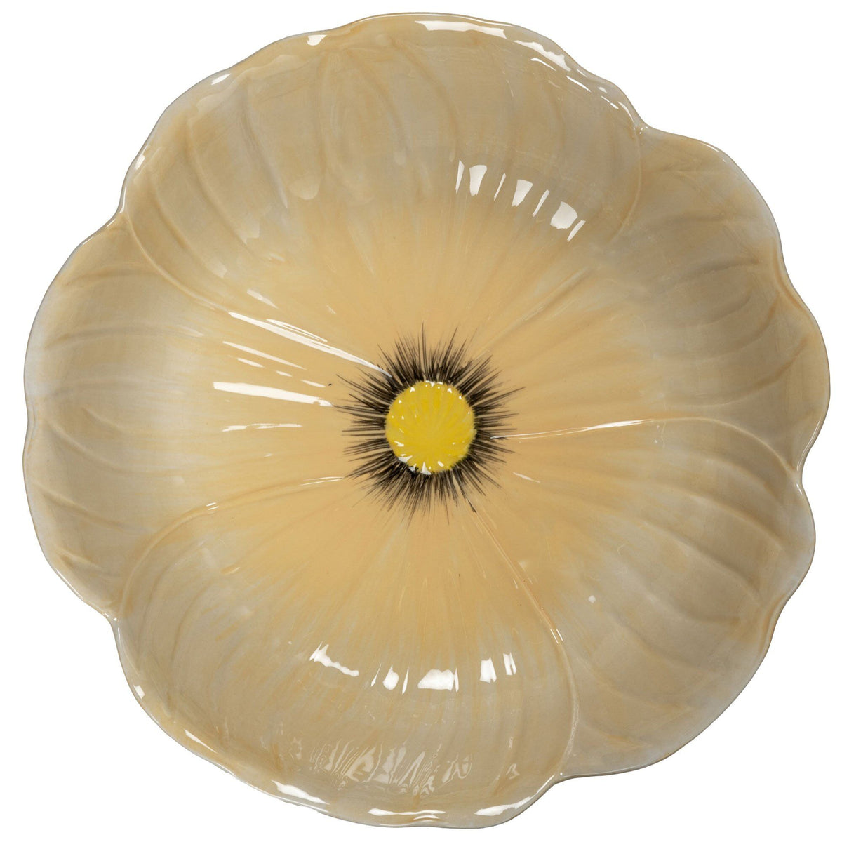 Byon Poppy skål i størrelse L i beige, inspireret af valmuen