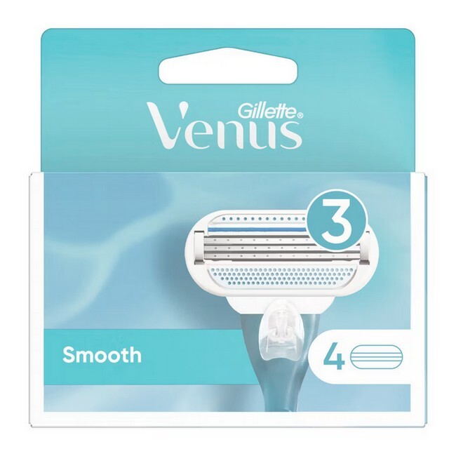 Pakke med fire Gillette Venus Smooth barberblade til kvinder
