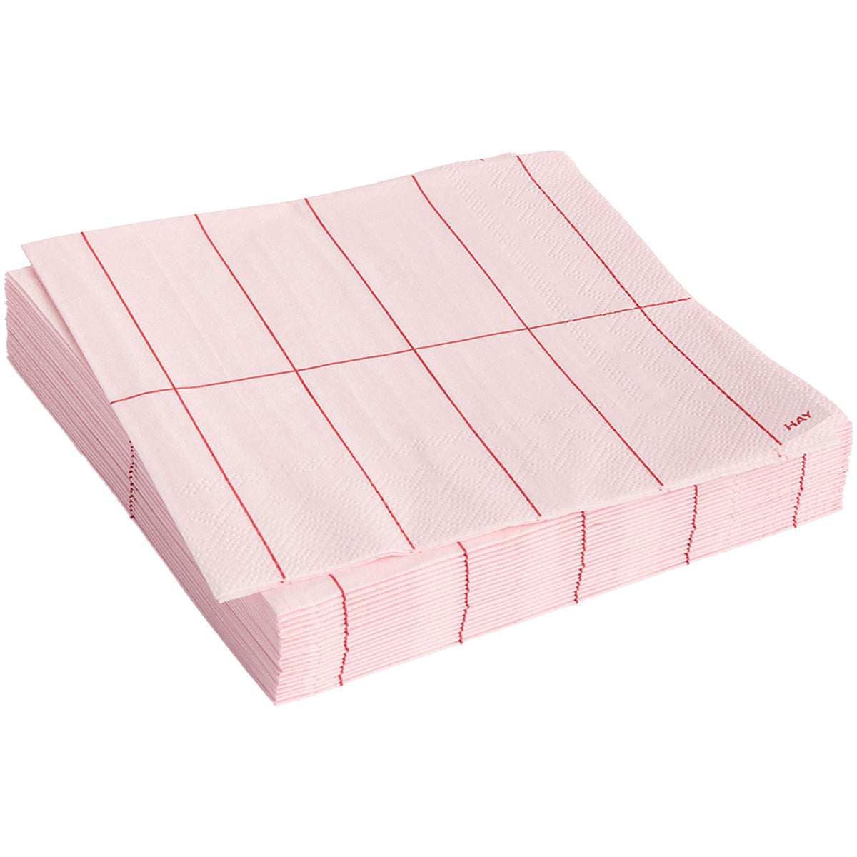 HAY Pattern frokostservietter i designet Pink Red Grid med grafisk mønster i lyserød og rød