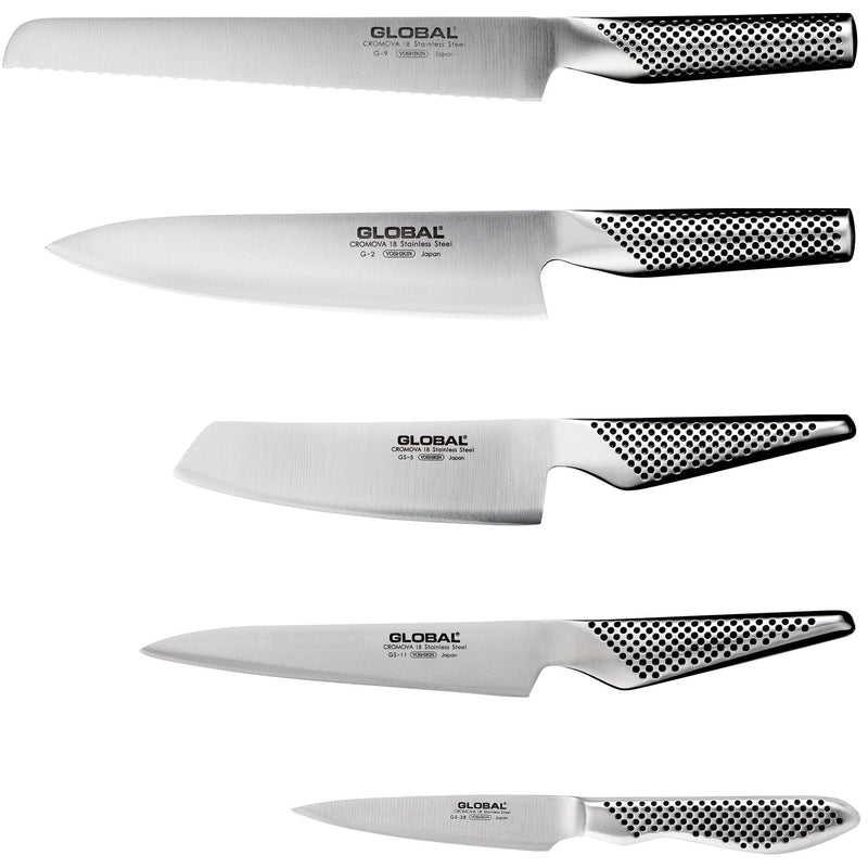 Se Global Knivsæt med 5 knive ✔ Stort online udvalg i Global ✔ Hurtig levering: 1 - 2 Hverdage samt billig fragt - Varenummer: KTO-G-2951138 og barcode / Ean: &